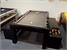 Signature Hawkes Pool Dining Table in High Gloss Black - Ex-Display Special - End View