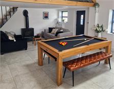 Signature Anderson Oak Pool Dining Table: 7ft