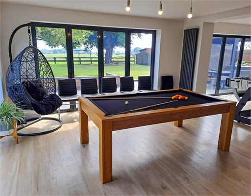 Signature Chester Oak Pool Dining Table: 6ft, 7ft