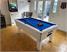 Signature Cambridge Pool Table - White Finish - Blue Cloth