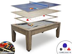 Signature Hayworth 4-in-1 Pool, Air Hockey & Table Tennis Table: Warehouse Clearance