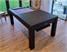 Signature Chester Pool Dining Table - Black Finish - Silver Cloth - 2