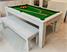 Signature Chester Pool Dining Table - White Finish - Green Cloth - 1
