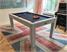 Signature Chester Pool Dining Table - White Finish - Navy Cloth - 1