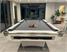 Signature Lincoln American Pool Table - White Finish - Silver Cloth - Installation