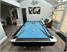 Signature Jefferson American Pool Table - Black Finish - Powder Blue Cloth