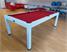 Signature Strickland American Pool Dining Table - White Finish - Red Cloth