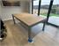 Signature Strickland American Pool Dining Table - Light Grey & Oak Finish - Dining Tops