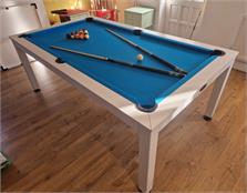 Signature Strickland American Pool Dining Table: White Finish - Warehouse Clearance
