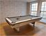 Signature Lincoln American Pool Table - White Finish - Grey Cloth - Installation