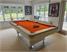 Signature Lincoln American Pool Table - White Finish - Orange Cloth - Installation