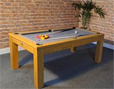 Signature Chester Oak Pool Dining Table: 6ft - Warehouse Clearance