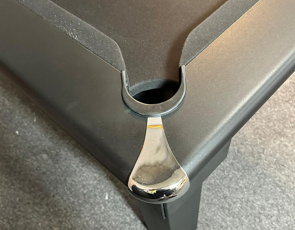 Jack Daniel's Oxford Pool Dining Table in Black with Label Cloth 7ft Warehouse Clearance