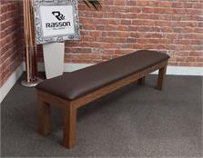 Signature Upholstered US Pool Table Storage Bench - Silver Mist: Warehouse Clearance