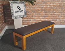 Signature Upholstered Pool Table Bench - Oak: Warehouse Clearance