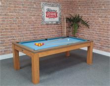 Signature Chester Silver Mist & Oak Pool Dining Table: 7ft - Warehouse Clearance