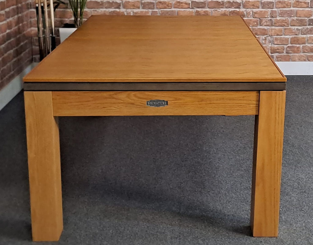 Signature Chester Silver Mist & Oak Pool Dining Table 7ft Warehouse Clearance Free Delivery