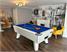 Supreme Winner Pool Table - White Pearl Finish - Blue Cloth - Installation