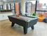 Supreme Winner Pool Table - Black Rustic Finish - Silver Cloth - Installation