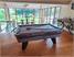 Supreme Winner Pool Table - Vintage Festival Finish - Silver Cloth - Installation