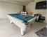 Supreme Winner Pool Table - White Pearl Finish - Powder Blue Cloth - Installation