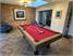 Signature McQueen Pool Dining Table - Red Cloth - Installation