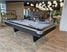Signature Lincoln American Pool Table - Black Finish - Banker's Grey Cloth - Installation