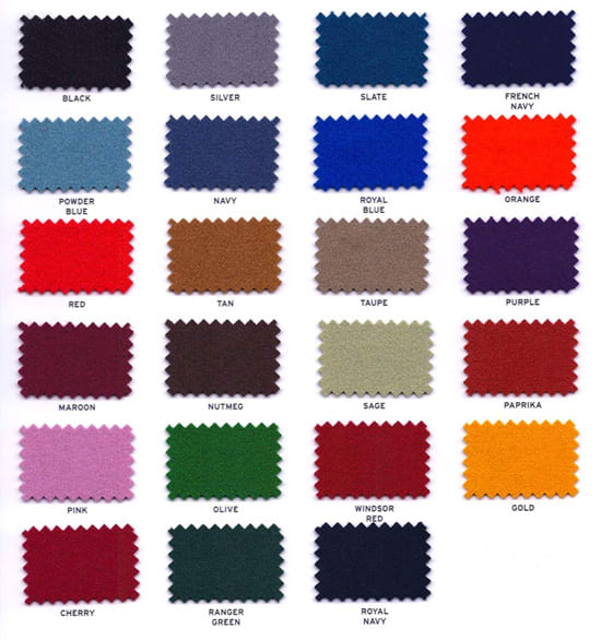 Simonis Cloth Colours