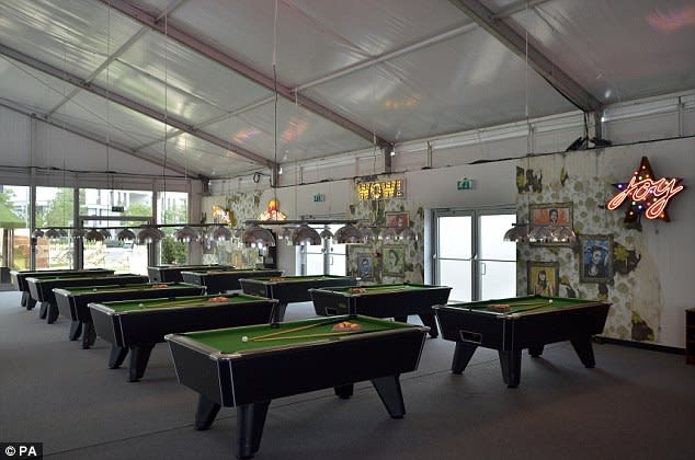 Rows of Supreme Winner Pool Table at The Olympic Village