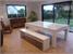 Billards Montfort White Lewis Pool Table with Dining Top and Bench