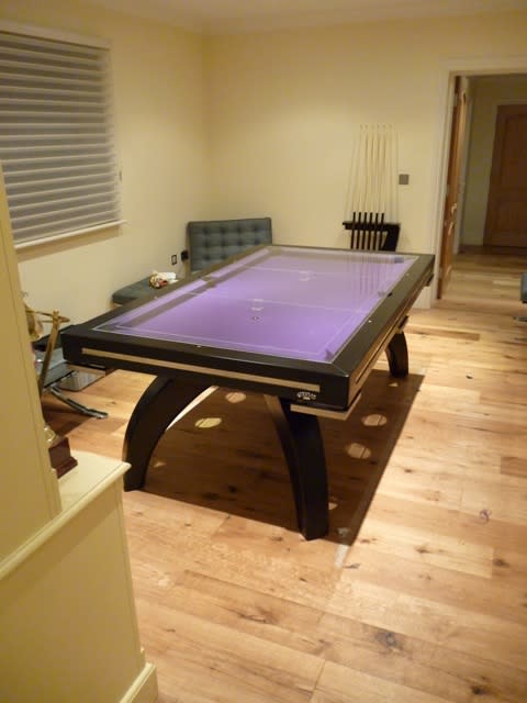 Etrusco P40 Pool Table Matt Black Purple Cloth