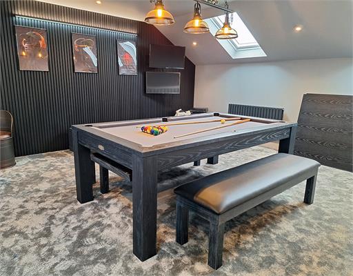 Signature Chester Black Pool Dining Table: 6ft, 7ft