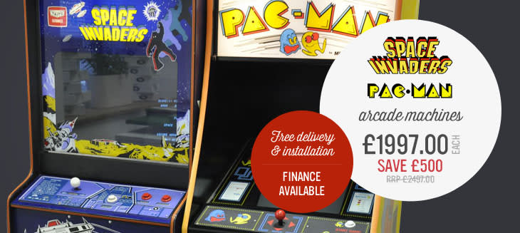 Space Invaders, Pac Man arcade machines! Only £1997 each, save £500